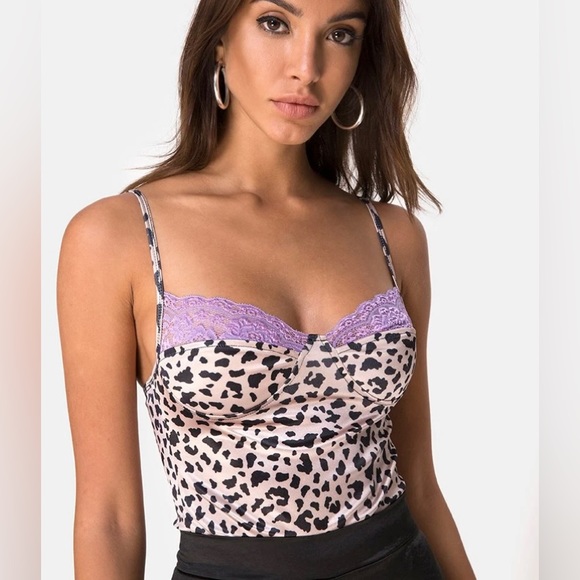Motel Rocks Animal print Bodysuit. NWT. Size Small. - Picture 2 of 7